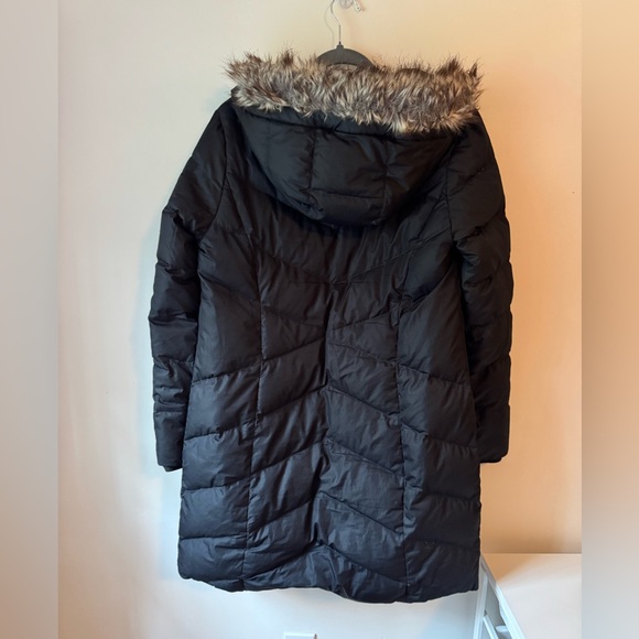 Eddie Bauer Quilted Winter Down Jacket with Removable Faux Fur Trim - Picture 2 of 4